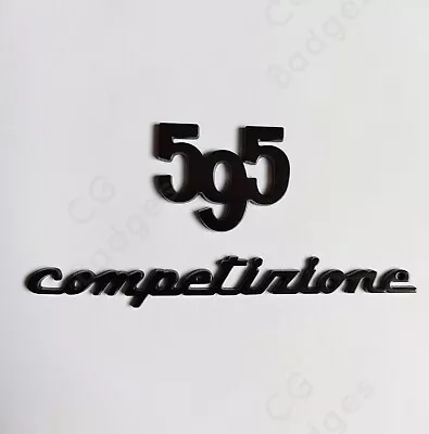Gloss Black Rear Trunk Boot Tailgate Badges Emblems For Abarth 595 Competizione • £18.75