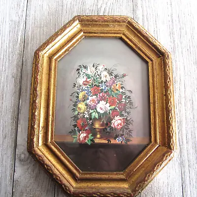 Vintage Gold Florentine Style Frame Floral Italy Wood/Gold Paint • $29.99