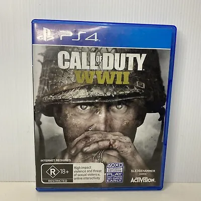 Call Of Duty WWII (PS4 2017) Region 4 VGC ActiVision 1-2 Players R18+ • $15.99