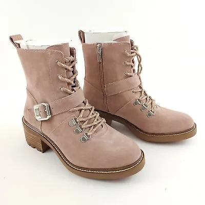 Vince Camuto Leather Or Suede Lace-Up Boots Kainder Malva 7 Wide • $39.74