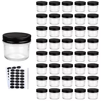 4oz Glass Jars With LidsSmall Mason Jars Wide MouthMini Canning Jars With B... • $43.31