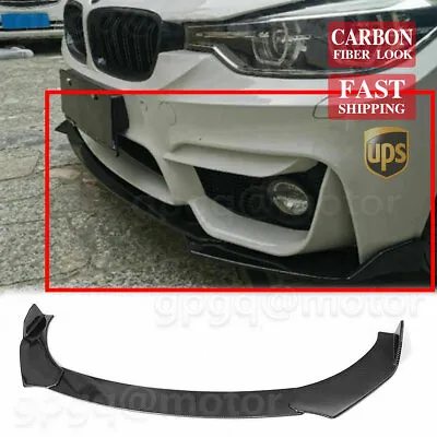 $44.99 • Buy Front Lip Spoiler For BMW 3-Series 4-Series 5-Series M4 M3 Carbon Fiber Style