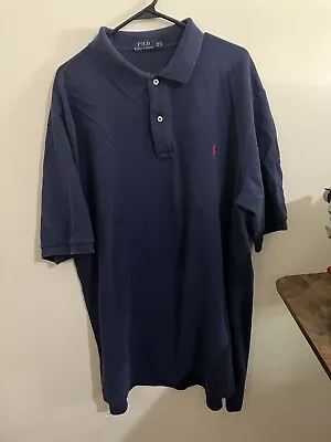 Polo Ralph Lauren 2XLT 2XL Short Sleeve Polo Shirt Navy W/ Red Logo • $3