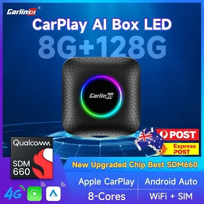 Carlinkit Android 13 Wireless Carplay AI BOX Android Auto GPS BT Adapter 8+128GB • $208.49