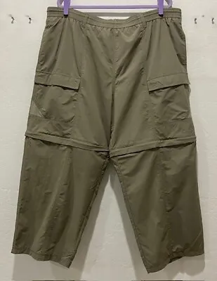 Mens XXL Columbia Convertable Pants Zip-Off Legs Capri Hemmed To 25  Mesh Liner • $28.75