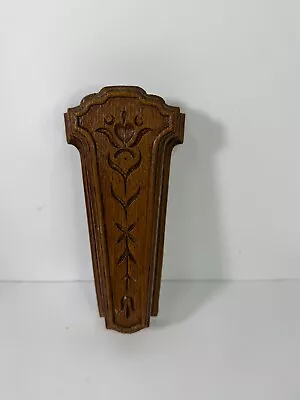 VTG Homco Wall Pocket Faux Wood Plastic Retro Holder HEART TULIP FLOWER SWEET • $10