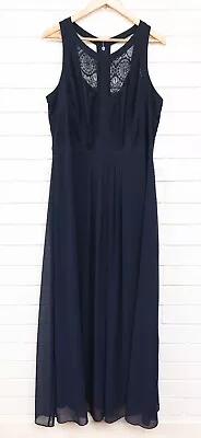 Women's City Chic Navy Blue Floral Lace Sleeveless Long Dress New W/ Tags Size M • $29