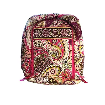 Retired Vera Bradley Very Berry Paisley Large Campus Backpack Laptop EUC • $63.23