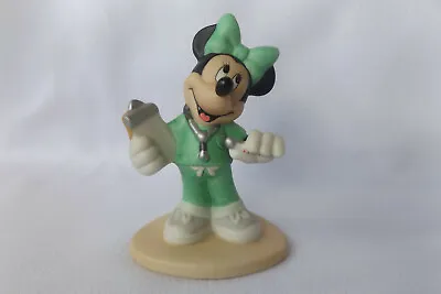 Disney Vintage Minnie Mouse Nurse In Scrubs Porcelain Figurine • $35