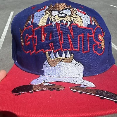 New York Giants  TAZ  Graffiti 90's Styled Snapback Hat- Modern Not Vintage • $39.99