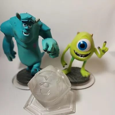 Disney Infinity Monsters Inc.  Lot Of 3 Sully Mike + Crystal Lot • $15.94