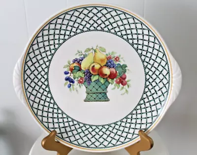 Villeroy & Boch  Basket  Pattern Porcelain Handle Cake Plate 12 1/4    Germany • $74.99