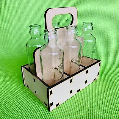 Vintage 1899 Look Embossed Glass Coca Cola Bottle Party Set With Wooden Crate • £22