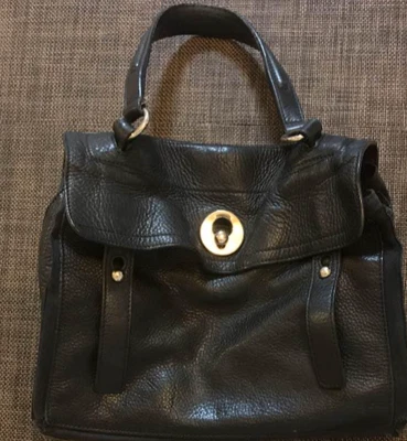 $402.25 • Buy YvesSaintLaurent Rivegauche (YSL) Muse Two 229680 Black Leather - Handbag Used