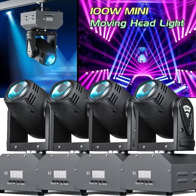 4x Moving Head Stage Lighting DJ Party Light 100W RGBW LED DMX Beam Disco Light • $219.99
