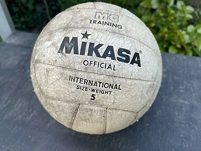  Vintage  Mikasa  Volleyball Leather Game Ball Early Japan 1970ies MG Training  • $29