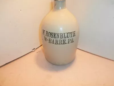 M. Rosenbluth Stoneware Whiskey Jug Wilkes Barre PA • $99.99