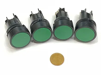 4 X Green Push Button Switch NO 22mm CNC Round LA38-11 XB2-EA142  Momentary A11 • $14.55