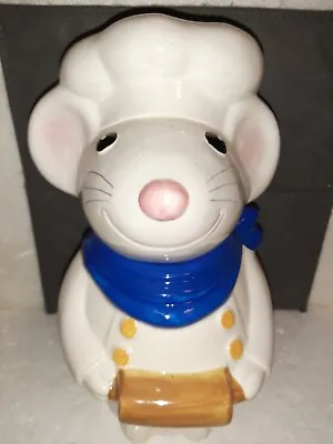 Metlox Chef Pierre Mouse Baker Rolling Pin Ceramic Cookie Jar Vintage USA • $33