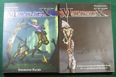 Malifaux Rule Book And Twisting Fates Lot Wyrd Miniatures OOP New Condition • $15