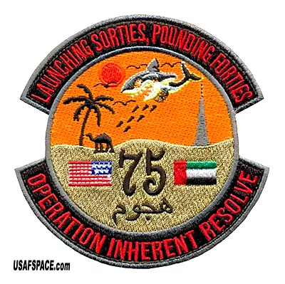 USAF 75th EXP FIGHTER SQ-75 EFS- A-10-OPERATION INHERENT RESOLVE 2023- VEL PATCH • $12.95