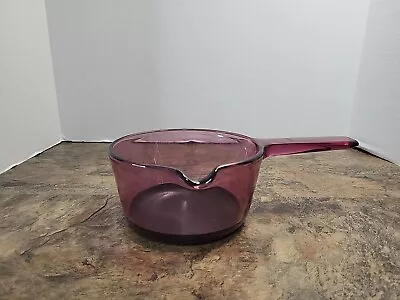 Vision Corning Ware Cranberry  Cookware 1.0 Liter Pot No Lid  • $15.99