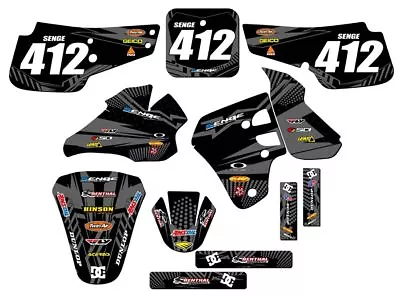 1995-1999 RM 80 MAYHEM Black Senge Graphics Kit Compatible With Suzuki • $114.99