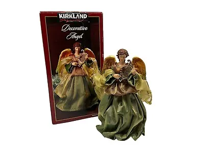 Kirkland Signature Vintage Decorative Angel Figurine Tree Topper In Green Dress • $20