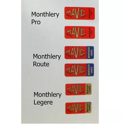 Mavic Monthlery Rim Decal Choices  One Set For 2 Rims Each Sale  • $9.95