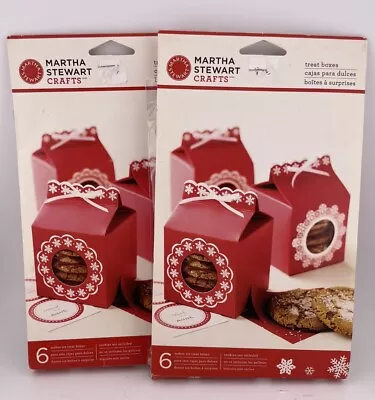 Martha Stewart  Crafts Red Winter / Christmas Treat Boxes (2 Packages Of 6) • $10