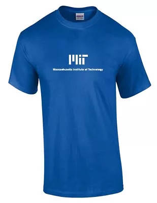 MIT T-shirt Massachusetts UNIVERSITY SCIENCE MATH GEEK 80s Shirt Cotton S - 5XL • $18.99