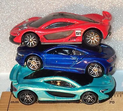 3 Die Cast Cars Hot Wheels 2015 McLaren P1 (2) + '17 Acura 2015 1:64 Scale FC • $8.80