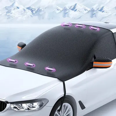 Car Front Window Cover Protector 6-Magnet Snow Ice Windshield Guard Sun Shade • $25.56