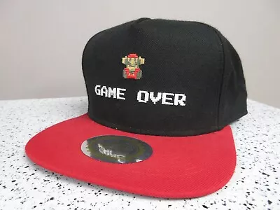 GAME OVER Super Mario Nintendo Gear Snapback Hat Cap New W. Tags Flat Brim Snap • $19.99