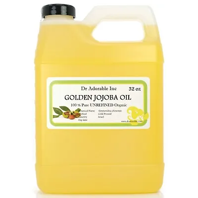 Organic Jojoba Hohoba Oil 100% Pure Extra Virgin Golden Cold Pressed Fresh Cut • $48.48