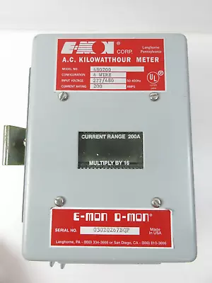 E-MON D-MON A.C. Kilowatthour Meter 4Wire 277/480V 200A Model# 480200 • $63.28