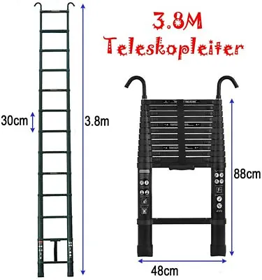 20.3FT Portable Heavy Duty Multi-Purpose Aluminium Telescopic Ladder Extendable • $88.50