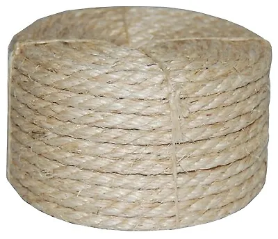 Sisal Rope 6mm X 40m (131ft) | Perfect For Cat Scratchers Replacement Rope • £11.98