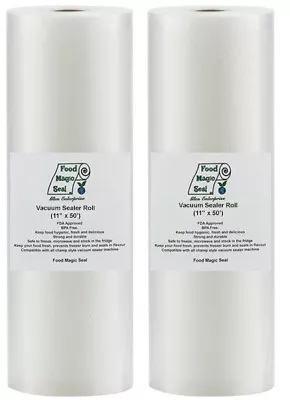 $22.49 • Buy Sealer Bags 2-11 X50' Rolls Food Magic Seal For Vacuum Sealer Food Storage Bags 