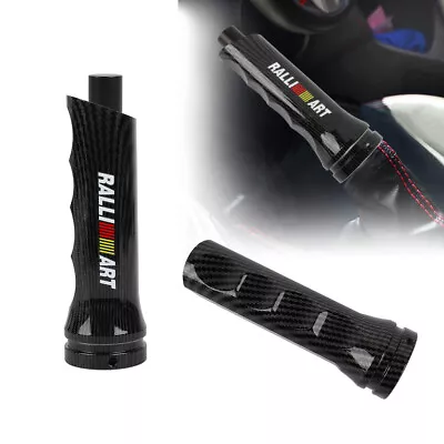 1PCS RALLIART Carbon Look Car Handle Hand Brake Sleeve Universal Fitment Cover  • $14.88