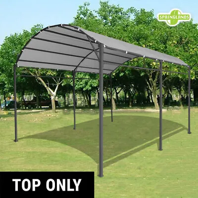 $50.96 • Buy Fabric Top Replacement Gazebo Marquee Carport Shade Shelter 3x4m Waterproof Grey