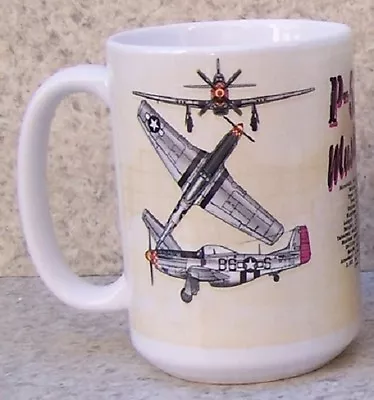 Coffee Mug Military Aircraft P-51D Mustang NEW 14 Ounce Cup With Gift Box • $29.99