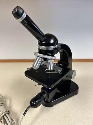 Leitz Wetzlar Vintage Microscope Works Nice 3.5x 10x And 40x Objectives • $125