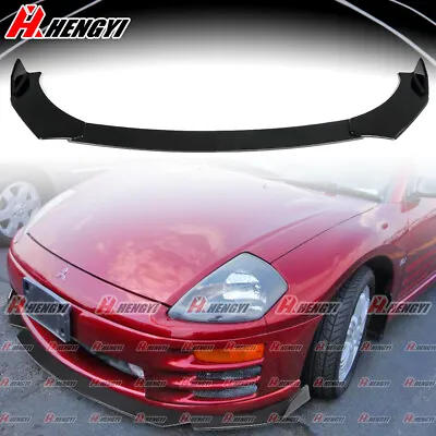 Front Bumper Lip Splitter Gloss Black For 2000-2005 Mitsubishi Eclipse • $46.99