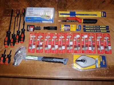 Lot Of New Tools Sockets Masonry Drill Bits Driver Bits Saw Screwdrivers Hammer • $20