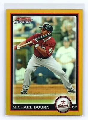 2010 Bowman Chrome #42 Michael Bourn Gold Refractors #/50 Astros • $4.99