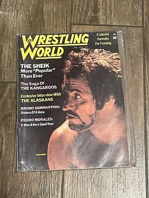 Vintage August 1972 Wrestling World Magazine Sheik The Kangaroos Alaskans 70s • $8.44