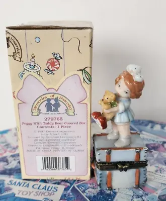  Peggy With Teddy Bear Covered Box  Memories Of Yesterday 279765~1997 • $8