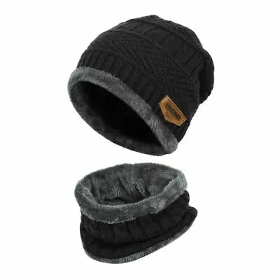 Mens Womens Winter Baggy Slouchy Knit Warm Beanie Hat And Scarf Ski Skull Cap  • $9.95