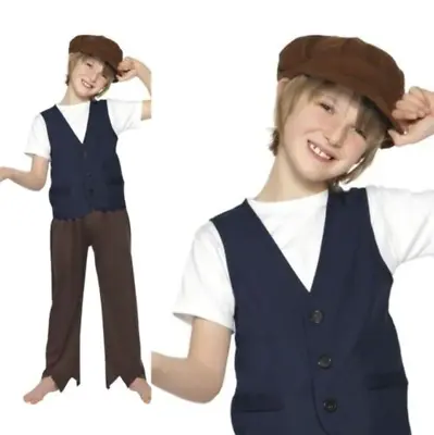 Victorian Poor Peasant Boy Kit Kids Fancy Dress Educational Book Day Costume • £11.99